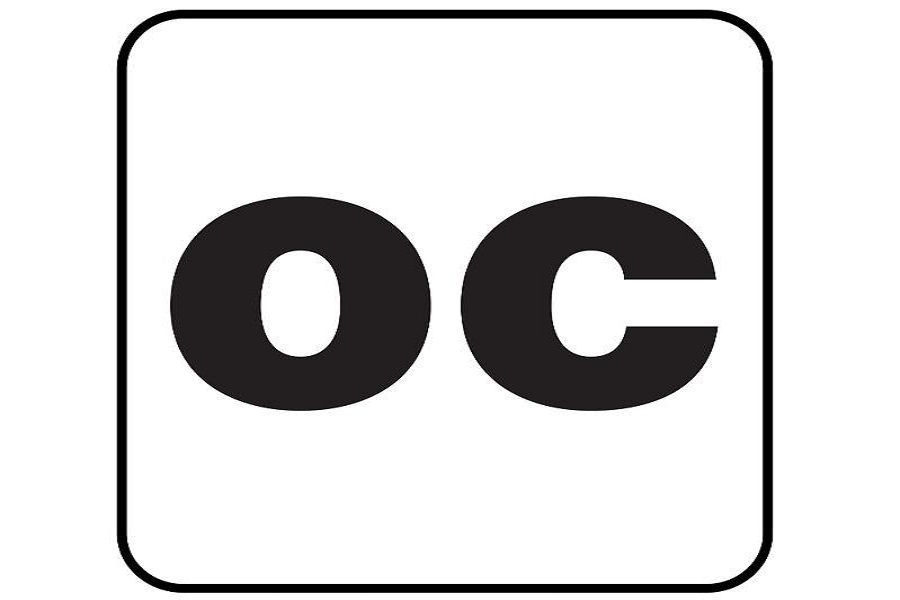 znaczek OC czarno biały